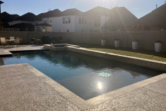 Plaster: Tropics Blue Stonecape  / Coping: Nordic Gray /  Tile: TRD-Seaside / Spray Deck: Silver